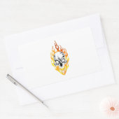 フレーミングスカルタトゥー 長方形シール (封筒)