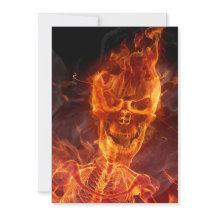 フレーミングスカルハロウィーン招待状と血文字