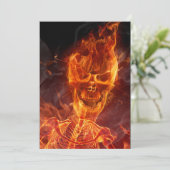 フレーミングスカルハロウィーン招待状と血文字 招待状 (スタンド正面)