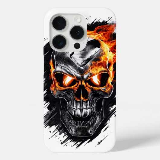フレーミングスカルメタリック#1 Case-Mate iPhoneケース (裏面)