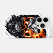 フレーミングスカルメタリック#1 Case-Mate iPhoneケース (裏面 (横))