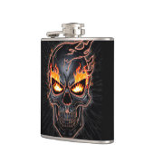 フレーミングスカル – メタル版木、銅版、版画アート#2 フラスク (左)