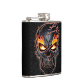 フレーミングスカル – メタル版木、銅版、版画アート#2 フラスク (右)