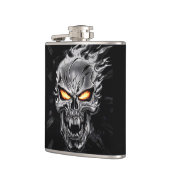 フレーミングスカル – メタル版木、銅版、版画アート#3 フラスク (左)