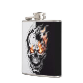 フレーミングスカル – メタル版木、銅版、版画アート#4 フラスク (左)