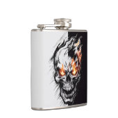 フレーミングスカル – メタル版木、銅版、版画アート#4 フラスク (右)