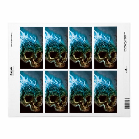 フレーミングスカル ラベル (フルシート)