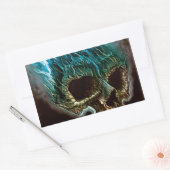 フレーミングスカル 長方形シール (封筒)