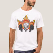 フレーミングスカル Tシャツ (正面)