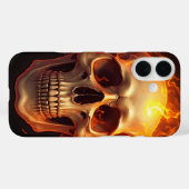 フレーミングスカルiPhone 16ケース Case-Mate iPhoneケース (裏面 (横))
