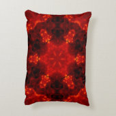 フレーミングスノーフレークオレンジグラデーション万華鏡のように千変万化するパターン アクセントクッション (裏面(縦))