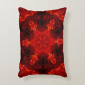 フレーミングスノーフレークオレンジグラデーション万華鏡のように千変万化するパターン アクセントクッション (正面(垂直))