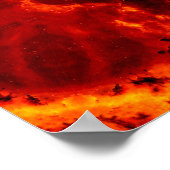 フレーミングスノーフレークオレンジグラデーション万華鏡のように千変万化するパターン ポスター (角)