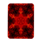 フレーミングスノーフレークオレンジグラデーション万華鏡のように千変万化するパターン マグネット (縦)