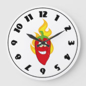 フレーミングチリペッパー時計 ラージ壁時計 (正面)