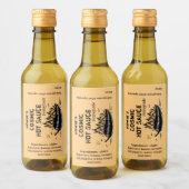 フレーミングチリペッパー自家製ホットソースカスタム ワインラベル (ボトル)