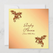 フレーミングドラゴンティチ結婚アンファンタジーテーマ 招待状 (裏面)