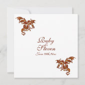 フレーミングドラゴンホワイト結婚ファンタジーテーマ 招待状 (裏面)