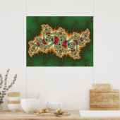 フレーミングドラゴン(プリント) ポスター (キッチン)