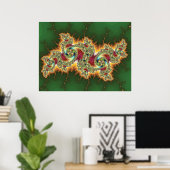 フレーミングドラゴン(プリント) ポスター (ホームオフィス)