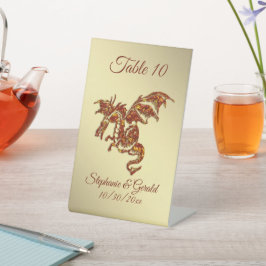 フレーミングドラゴンon金ゴールドパーソナル 台座サイン