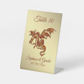 フレーミングドラゴンon金ゴールドパーソナル 台座サイン (正面)