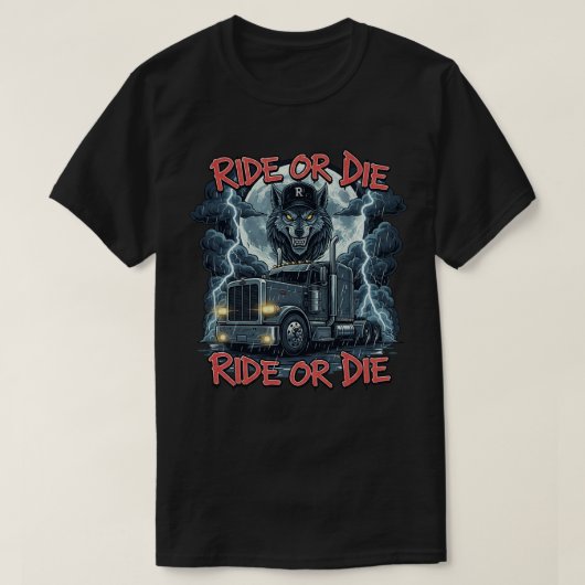 フレーミングハイウェイスカルベクトルデザイン Tシャツ (デザイン正面)