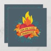 フレーミングハートディアデロスムエルトスパーティの招待状 招待状 (正面/裏面)