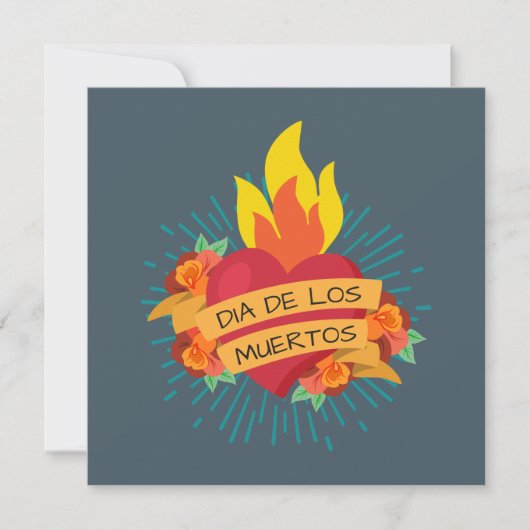 フレーミングハートディアデロスムエルトスパーティの招待状 招待状 (正面)