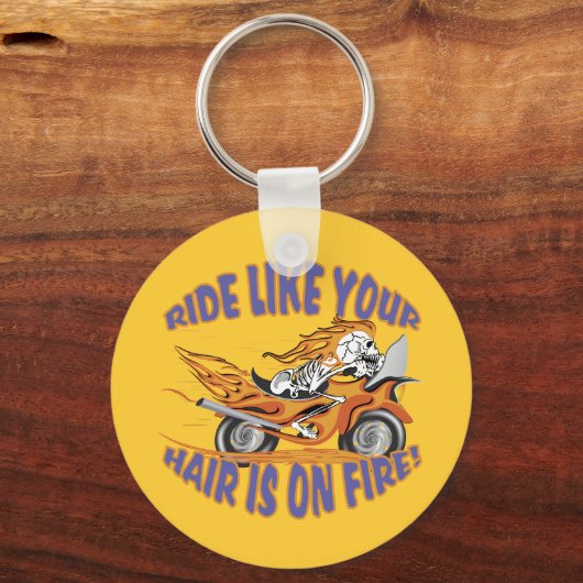 フレーミングバイクスカル キーホルダー (正面)