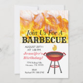 フレーミングバーベキュー誕生日招待状 招待状 (正面)