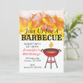 フレーミングバーベキュー誕生日招待状 招待状 (スタンド正面)
