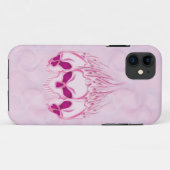 フレーミングピンクスカル Case-Mate iPhoneケース (裏面(横))
