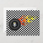 フレーミングホイールのレーススカル ポストカード (正面/裏面)