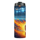 フレーミングホッケーパックゴール爆発 タンブラー (正面)