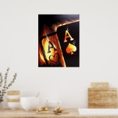 フレーミングポケットエース絵画トランプのポーカーズバイテオアルフォンソ ポスター (キッチン)