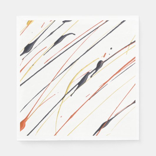 フレーミングレザー絵を描（ばちゃばちゃ）跳ねる紙ナプキンス スタンダードランチョンナプキン (正面)