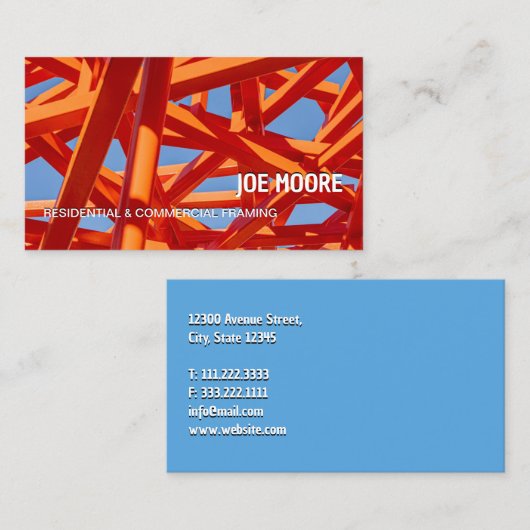 フレーミング請負業者 名刺 (正面/裏面)
