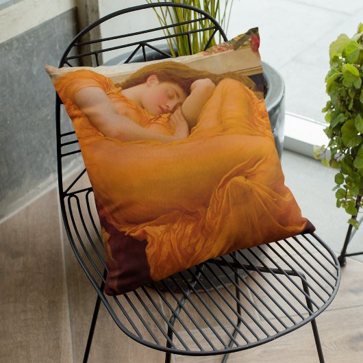 フレーミング6月バイフレデリックレイトンヴィンテージオレンジ クッション