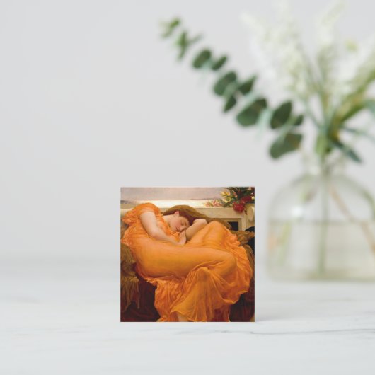 フレーミング6月絵画ズバイフレデリック・レイトン スクエア名刺 (スタンド正面)