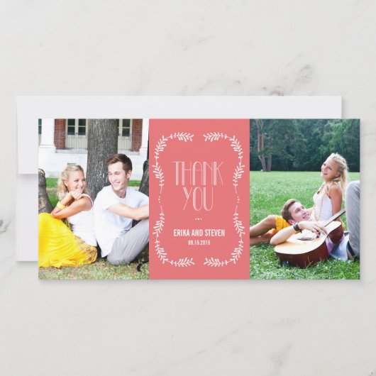 フレーミ離れ結婚スのサンキューカード サンキューカード (正面)