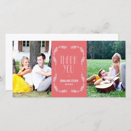 フレーミ離れ結婚スのサンキューカード サンキューカード (正面/裏面)