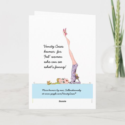 フレームおもしろいに適したヨガポーズグリーティングカード カード (裏面)