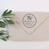 フレームお洒落レモン名と差出人住所 ラバースタンプ