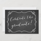 フレームお洒落素朴フォト卒業招待状 招待状 (裏面)