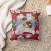 フレームかわいらしフォト枕付きフローラ クッション (ブランケット)