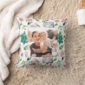 フレームかわいらしフォト枕付きフローラ クッション (ブランケット)