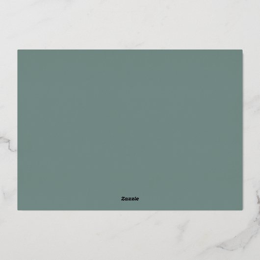 フレームかわいらしリトルシカ |ホワイトフォトクリスマス 箔シーズンカード (裏面)