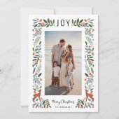 フレームかわいらしリトルシカ |白 |垂直方向の写真 シーズンカード (正面)