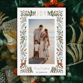 フレームかわいらしリトルシカ |白 |垂直方向の写真 箔シーズンカード